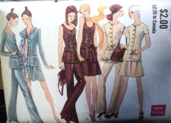 7748 VOG SLV OR NOT BUTTON TOP,BELT,SKIRT,BELL PANTS PATTERN 10